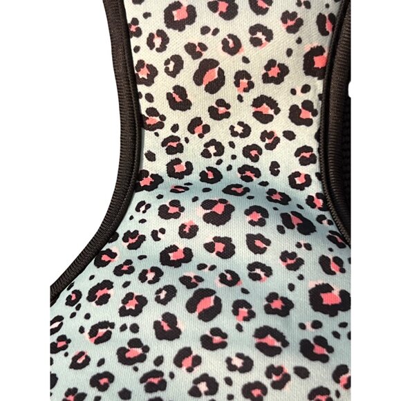 Top Paw Teal Cheetah Adjustable Fashion Comfort Dog Pet Harness Size Large NWT - Picture 2 of 5